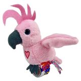 YamanHobi Peluş Ses Tekrarlı Hayvan Bileklik Aksesuar - Pembe Papağan