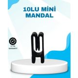 YamanHobi Poşet Kapatma Mandalı Hava Geçirmez Siyah 10 Adet Set