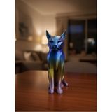 YamanHobi Rainbow Renkli Kedi Biblosu Dekoratif Masa ve Raf Süsü