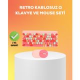 YamanHobi Renkli Retro Tuş Takımlı Klavye – 3 Cihaz Bağlantısı, Medya Kısayol Tuşları -