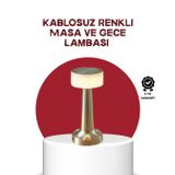 YamanHobi Şarj Edilebilir LED Masa Lambası – USB Girişli, Metal Yapı