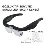 YamanHobi - Şarjlı gözlük Büyüteç 4 Farklı Lens -11537dc