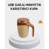 YamanHobi Şarjlı Otomatik Karıştırıcı Kupa Manyetik Mix Kupa Paslanmaz Çelik İç Astar