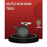 YamanHobi Sessiz Dönen Kilitli Mobilya Tekerleği 4 cm