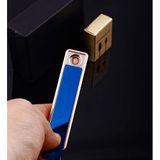 YamanHobi Şık Görünümlü Usb Şarjlı Rezistanslı İnce Slim Metal Çakmak (mavi)
