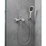 YamanHobi Siyah Duş Seti El Duşu Başlığı Spiral Hortum Dayanıklı Banyo Duş Aksesuarı