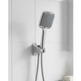 YamanHobi Siyah Duş Seti El Duşu Başlığı Spiral Hortum ve Duvar Askısı Banyo Duş Seti