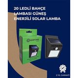 YamanHobi Solar Enerjili 20 LED Duvar Lambası | Hareket Sensörlü, Su Geçirmez, Kablo Gerektirmez