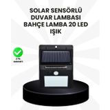 YamanHobi Su Geçirmez IP65 20 LED Solar Sensörlü Bahçe ve Veranda Aydınlatma