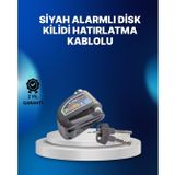 YamanHobi Suya Dayanıklı 110dB Alarmlı Çelik Disk Kilidi -
