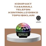 YamanHobi Taşınabilir Bluetooth Disko Topu Uzaktan Kumandalı Işık Efektleri -