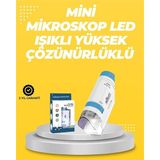 YamanHobi Taşınabilir LED Işıklı Cep Mikroskop – 80X–200X Büyütme