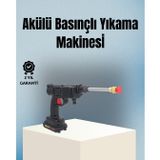 YamanHobi Taşınabilir Şarjlı Basınçlı Yıkama Tabancası Köpük Aparatlı