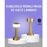 YamanHobi Touch Gece Lambası – Dokunmatik Kontrol, Kablosuz Kullanım, Metal Gövde