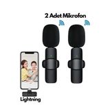 YamanHobi Type-C Çiftli Kablosuz Yaka Mikrofonu Seti - YouTube, TikTok, Vlog ve Canlı Yayınlar İçin Telefon Çift Mikrofon