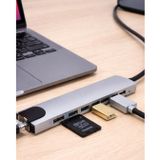 YamanHobi USB C Çoklu Port Adaptör HDMI USB Ethernet SD Kart Hub