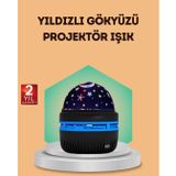 YamanHobi USB Galaxy Projektör Lamba – Romantik Atmosfer, Çocuk Odası, Parti ve Düğün Işığı