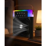 YamanHobi USB Şarjlı Masaüstü Sprey Fan Taşınabilir Serinletici RGB Işıklı Mini Klima