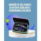 YamanHobi Uzun Pil Ömürlü E10 Powerbank Bluetooth Kulaklık LED Gösterge -