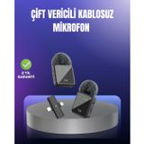 YamanHobi Vlog Podcast ve Röportajlar İçin Kablosuz Çift Yaka Mikrofon -