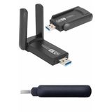 YamanHobi Wifi Alıcı Dual Band Usb 3.0 Adaptör Kablosuz Windows 7/8/10/11 -