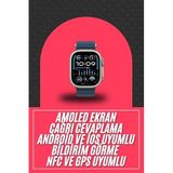 YamanHobi,49mm Akıllı Saat Amoled Ekranlı Kadın Erkek Kol Saati Plastik Kordon -