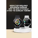 YamanHobi,Akıllı Saat Amoled Ekran Bluetooth Bağlantılı Sesli Görüşme Nabız Ölçer -