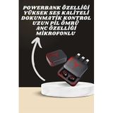 YamanHobi,Dijital Göstergeli Powerbank Kablosuz Kulaklık ve 7 Kordonlu Yeni Nesil Akıllı Saat Dokunmatik Kontrol -