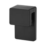 Yamazaki 1494 Tower yapışkanlı kanca diş fırçası ve diş macunu tutucu, siyah, ABS reçine/silikon/polikarbonat/PET/poliüretan, minimalist, 2,7 x 4 x 6 cm