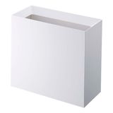 Yamazaki Home Dikdörtgen 4 Galon Çöp Kutusu - Modern Çöp Çöp Çöp Sepeti Saplı, Tek Boyut, Beyaz