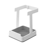 Yamazaki Home Plate Mutfak Aleti Standı ve Düzenleyici, Tencere Kapakları, Kepçeler, Yemek Çubukları için - Isıya Dayanıklı, Bulaşık Makinesinde Güvenli, Çok Fonksiyonlu Silikon Tepsi, Sıçrama