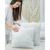 Yamesa 1 Adet Avangard Iç Yastık Orijinal %100 Saf Silikon Iç Dolgu Kırlent, Kare Veya Dikdörtgen Dayanıklı, Nefes Alabilir ve Yumuşak - 43 x 43 cm - Beyaz