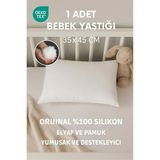 Yamesa %100 Saf Silikon Elyaf Dolu 35X45 cm Bebek Yastığı – Yumuşak, Destekleyici, Antibakteriyel - 35 x 45 cm - Beyaz