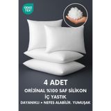 Yamesa 4 Adet Avangard İç Yastık Orijinal %100 Saf Silikon İç Dolgu Kırlent, Kare veya Dikdörtgen Dayanıklı, Nefes Alabilir Ve Yumuşak