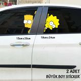 Yan Cam Renkli Folyo Resim - Oto Sticker Araba Yan Cam Yeni Nesil Sticker