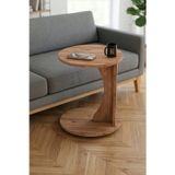 Yan Sehpa Modern C Sehpa Minimal Tasarım Yuvarlak Orta Sehpa Salon Koltuk Yanı 6097 Atlantik