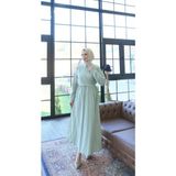 Yandan Bağlamalı Tesettür Elbise Mint HNT010 - 40 - Mint Yeşili