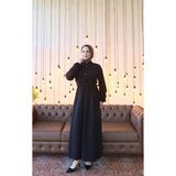 Yandan Bağlamalı Tesettür Elbise Siyah HNT010 - 44