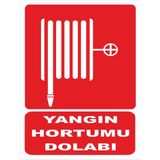 Yangın Hortumu Dolabı - Uyarı Tabela Levhası 24X34 cm Polikarbon - 24 x 34 cm - 1 Adet