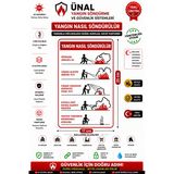 Yangın Nasıl Söndürülür İş Güvenliği Levhası 25X35 Cm Kolay Montaj Pvc İkaz Tabelası