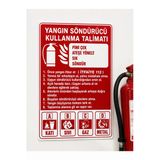 Yangın Söndürücü 25X35 Cm Pvc Uyarı Levhası İkaz Tabelası Kapı Duvar