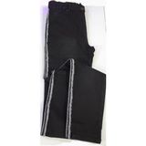 Yanı Püsküllü Tam Kalıp Pantolon - Siyah - 2XL