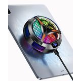 YANISM iPad Soğutucu,IPAD/Yüzey pro/Samsung Tab/Buhar Güverte için Manyetik Tablet Soğutucu,Sıcaklık Monitörlü IPAD Soğutma Fanı Mobil Oyun için LED Oyun Işığı, Tiktok Canlı Akışı