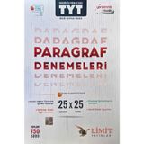 Yanıt Yayınları Limit TYT Paragraf Denemeleri MSÜ | KPSS | DGS 25 X25 DENEME 2024 -2025