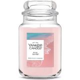 Yankee Candle Pink Sands Büyük Kavanoz Mum (623,7 Gr) – Tropikal Meyve, Çiçek ve Vanilya Kokulu Dekoratif Mum