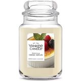 Yankee Candle Vanilla Crème Brûlée Büyük Kavanoz Mum 623,7 gr – Vanilya, Pralin ve Kırmızı Meyve Kokulu Dekoratif Mum