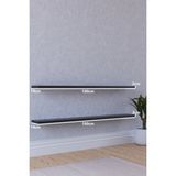 yankı-byeg 100 Cm 2li Mat Siyah Mdf Uçan Duvar Rafı Gizli Bağlantı Kitaplık