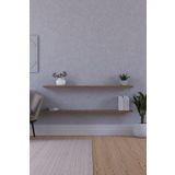 yankı-byeg 100 Cm 2li Safir Meşe Mdf Uçan Duvar Rafı Gizli Bağlantı Kitaplık