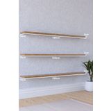 yankı-byeg 100 Cm 3lü Safir Meşe Mdf Uçan Duvar Rafı Gizli Bağlantı Kitaplık