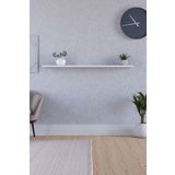 yankı-byeg 100 Cm Mat Beyaz Mdf Uçan Duvar Rafı Gizli Bağlantı Kitaplık